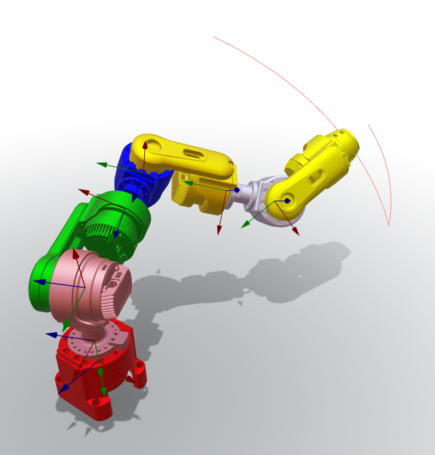 无物理引擎的机械臂三维动画展示